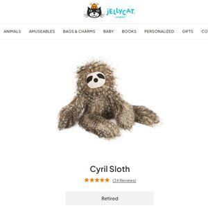 Jellycat Cyril Sloth - RETIRED